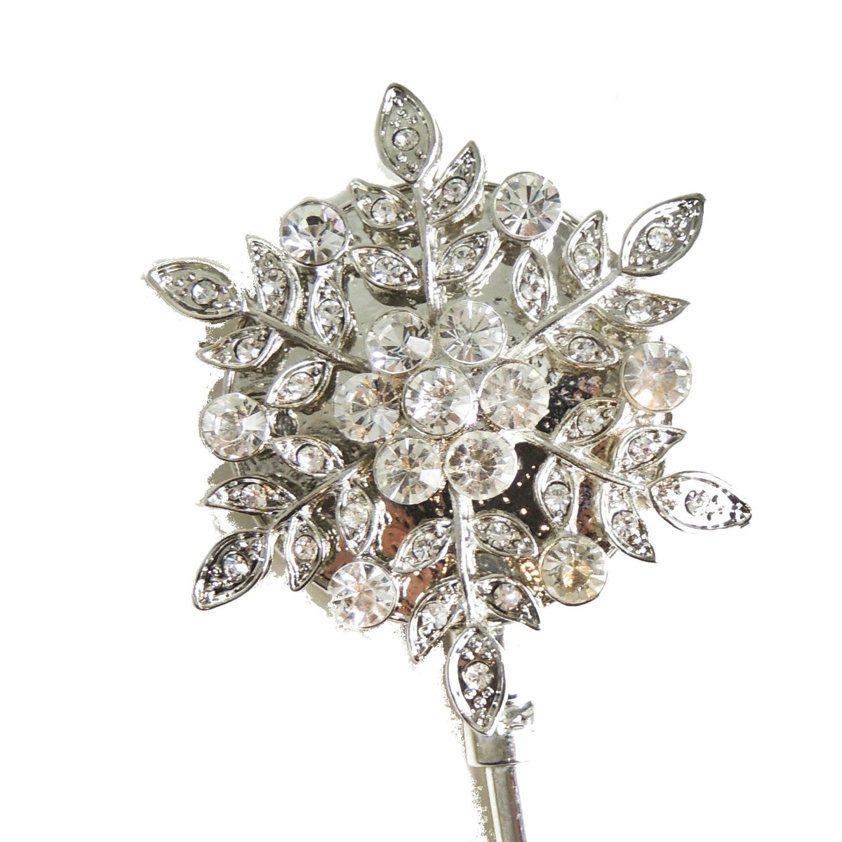 Glamour Girlz Ladies Sparkly Silver Crystal Diamante Handbag Bag Hanging Hanger Hook Decorative Flower for Her