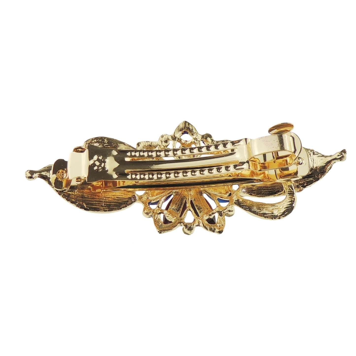 Ladies Enamel & Diamante Evening Occasion Stencil Hair Barrette Clip Pointy Flower Star