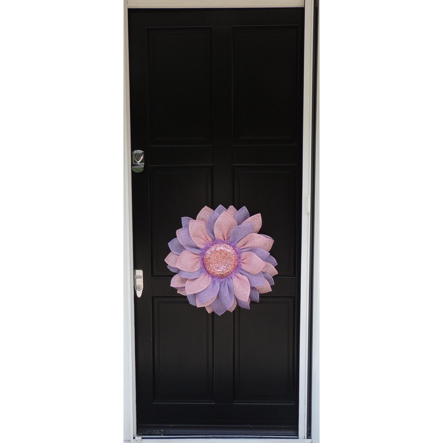 Pink Purple Sunflower Front Door Wreath Outdoor Summer Decor Flower Hanger Wall Decoration Housewarming Gift Welcome Autumn Farmhouse Rustic