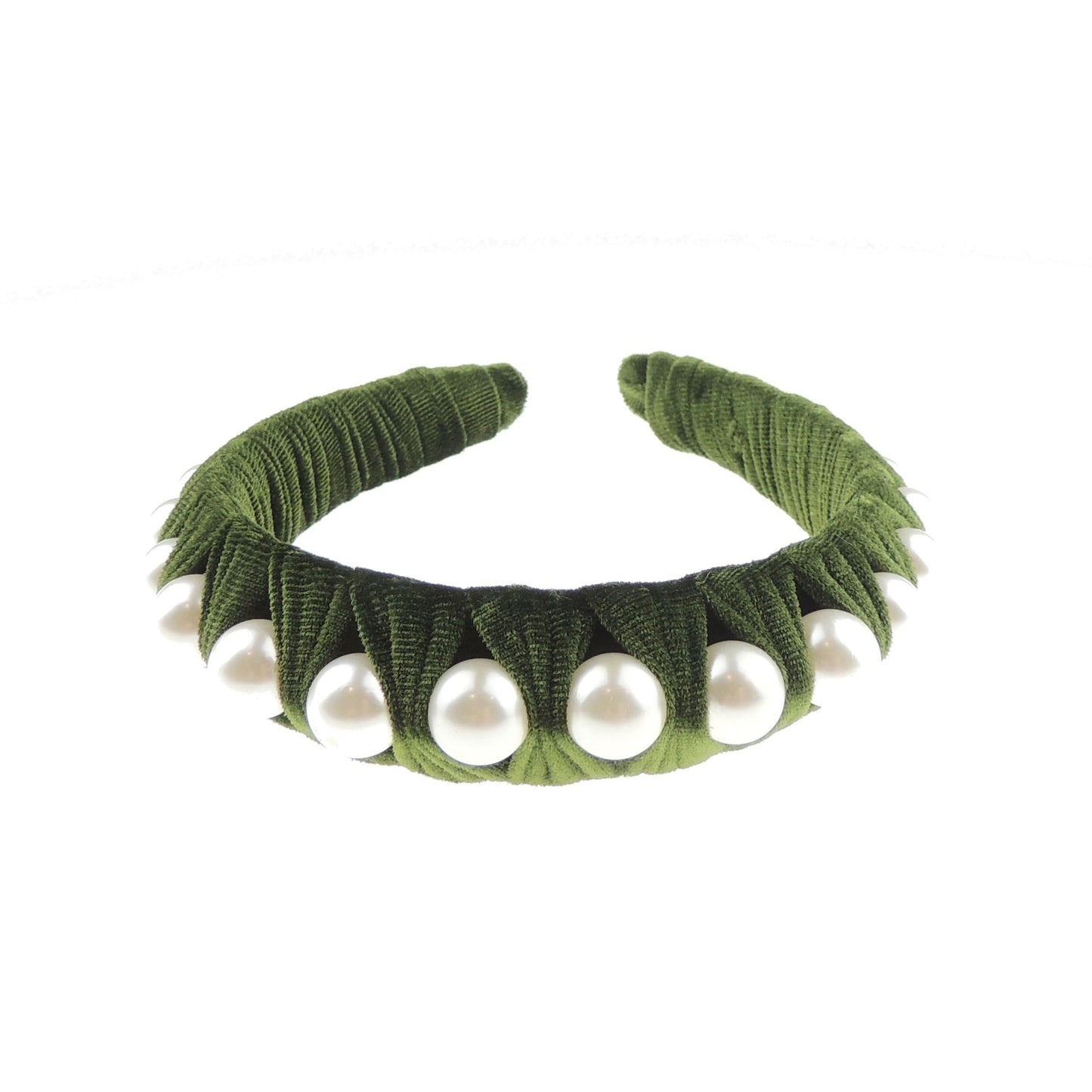 Womens Luxury Velvet Evening Faux Pearl Winter Formal Wide Fabric Headband Alice Band Hair Accessory Hairband Christmas Birthday Wedding Gift Bridesmaid Prom Dance Holiday Pageant Prom