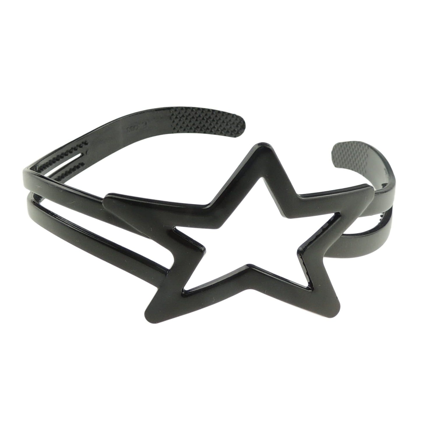 GIRLS SMALL HEAD LADIES School Uniform Work Gym Yoga Birthday Party Hair Accessories Plain Plastic Wide Stencil Short Long Hair Headband Alice Band Hairband Shooting Star Black