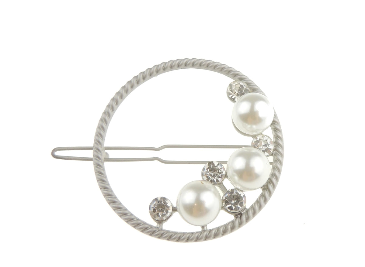 Ladies Matte Circle Faux Pearls Crystal Star Diamante Rhinestone Womens Girls Party Christmas Bridal Wedding Accessories Hairpin Hair Clip Grip Bobby Pin Clip Slide