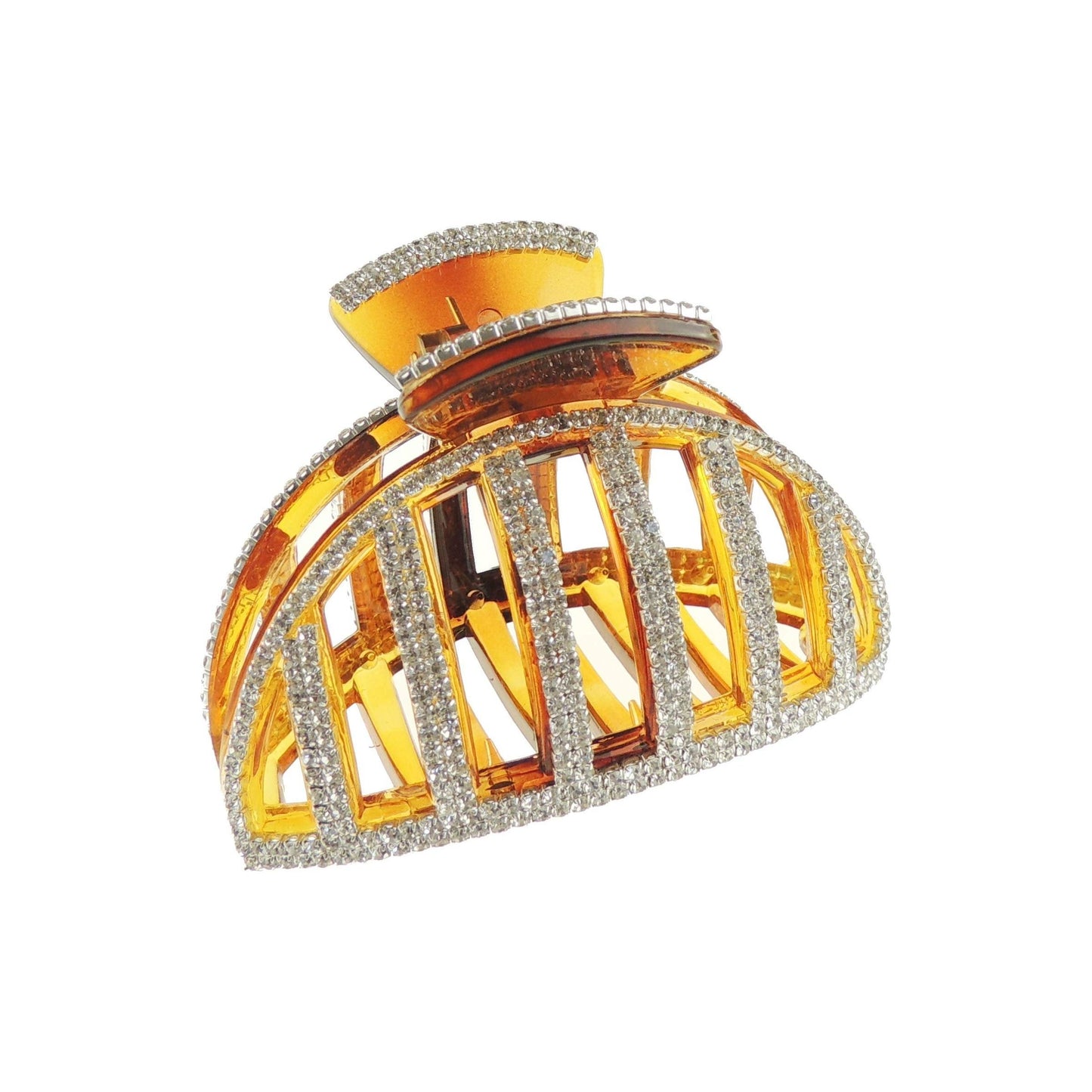 Extra Sparkly Women Thick Curly Long Hair X-Large Big Crystal Diamante Rhinestone Wave Jaw Clip Octopus Clamp Bridal Wedding Party Styling Claw Swirly Butterfly Claw Oval