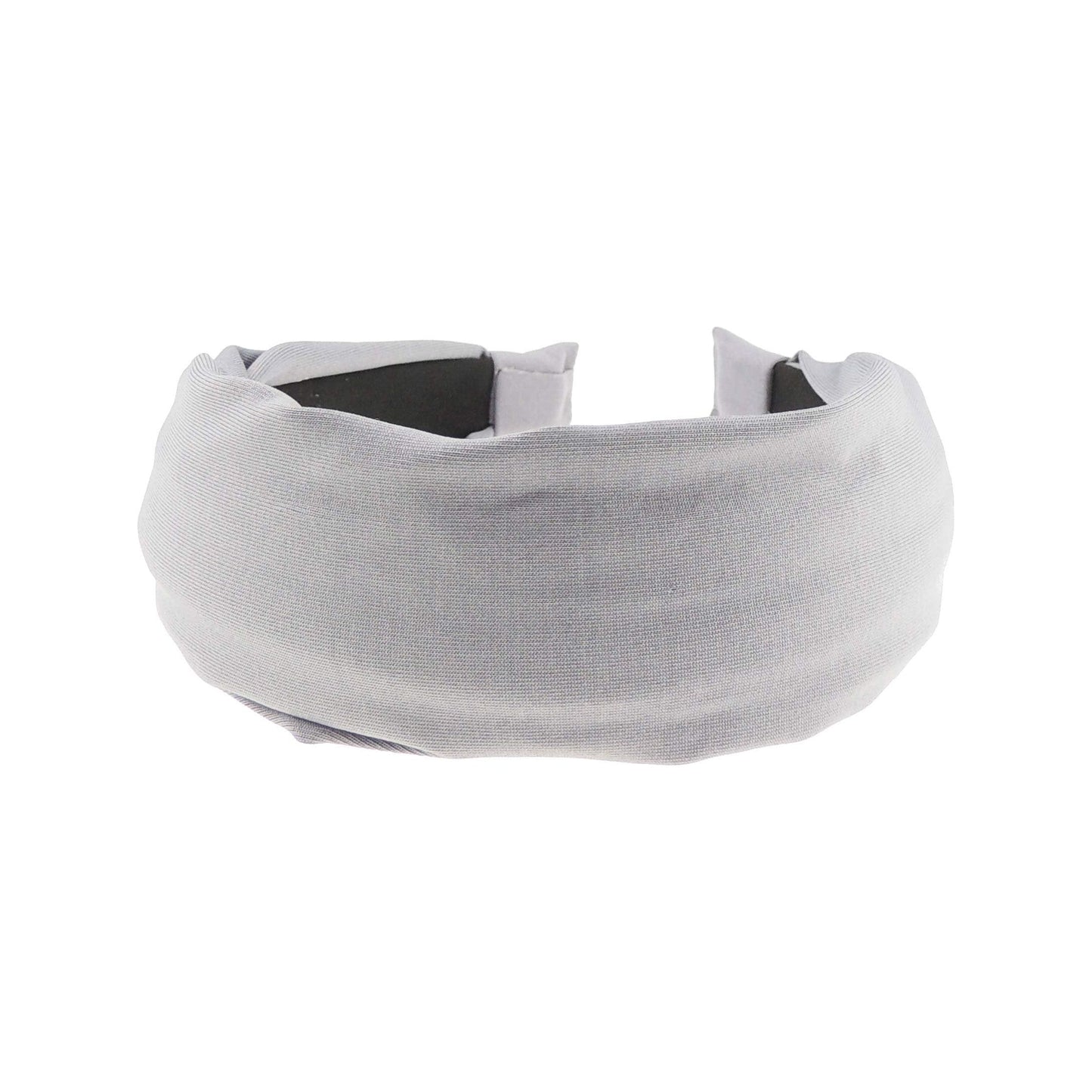 Ladies Wide Jersey Fabric Block Colour Wedding Party Birthday Bridal Casual Headband Alice Band Hair Accessories Hairband Christmas Birthday Bridesmaid (Grey)