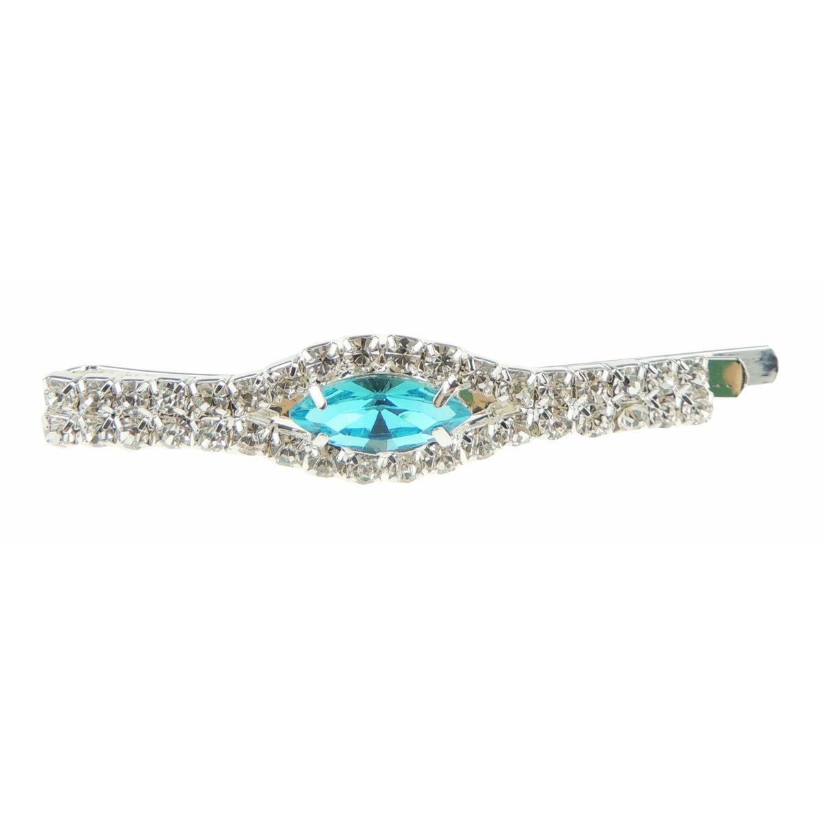 Ladies Extra Sparkly Small 5.5cm Crystal Diamante Hair Grip (Royal Blue)