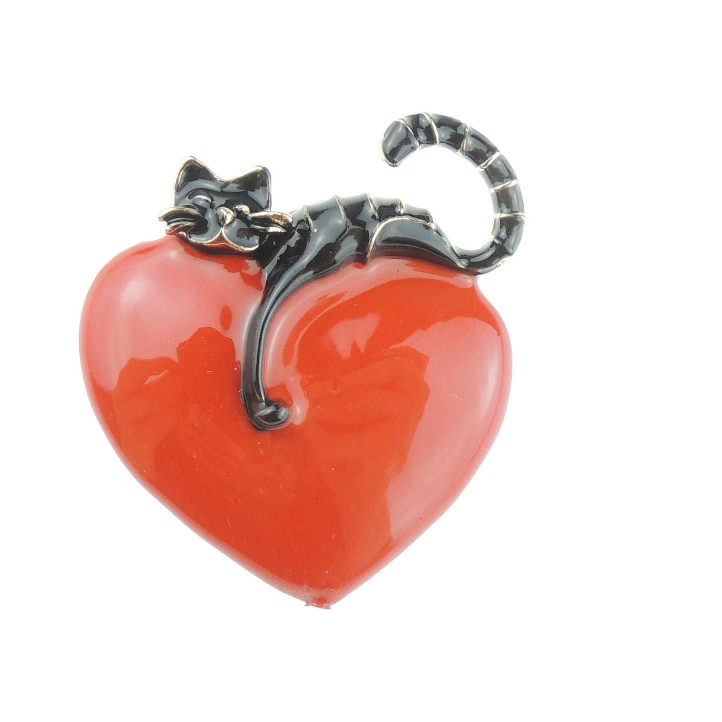 Womens Mens Christmas Birthday Gift Coat Scarf Coat Jacket Shawl Mother Groom Bride Diamante Crystal Brooch Badge Breastpin Corsage Pin Enamel Lazy Sleeping HEart Cat Kitten Kitty