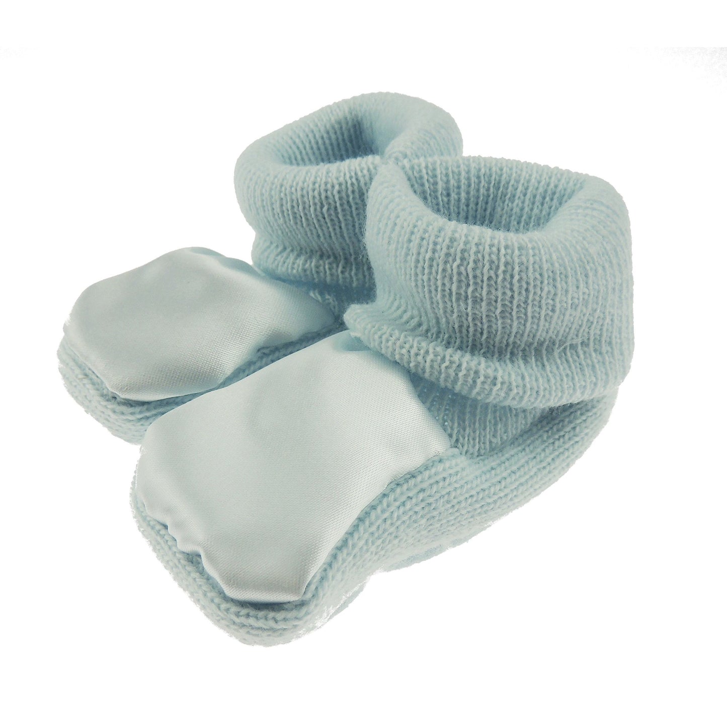 Cute Baby Girls Boys Infant Newborn Babies Warm WInter Crochet Knitted Cable Knit Pom Pom Shower Essential Pram Cot Crib Hospital Bootees Booties House Socks Slippers 0 3 Months Satin Cream