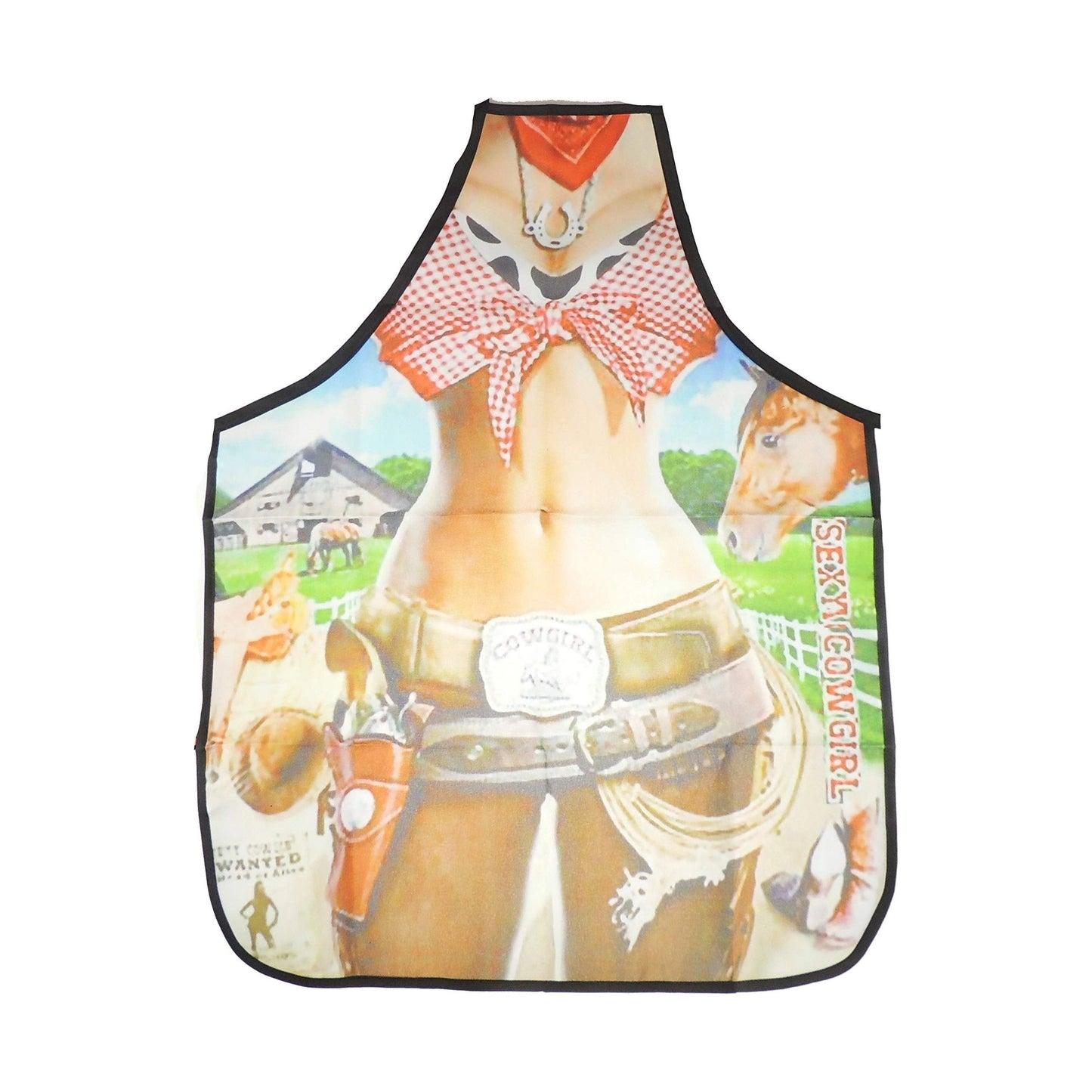Glamour Girlz Mens Womens Chef Kitchen Cooking Baking BBQ Rude Joke Naughty Funny Novelty Present Stag Do Party Gift Pinny Pinafore Apron Birthday Christmas Sexy Cowgirl