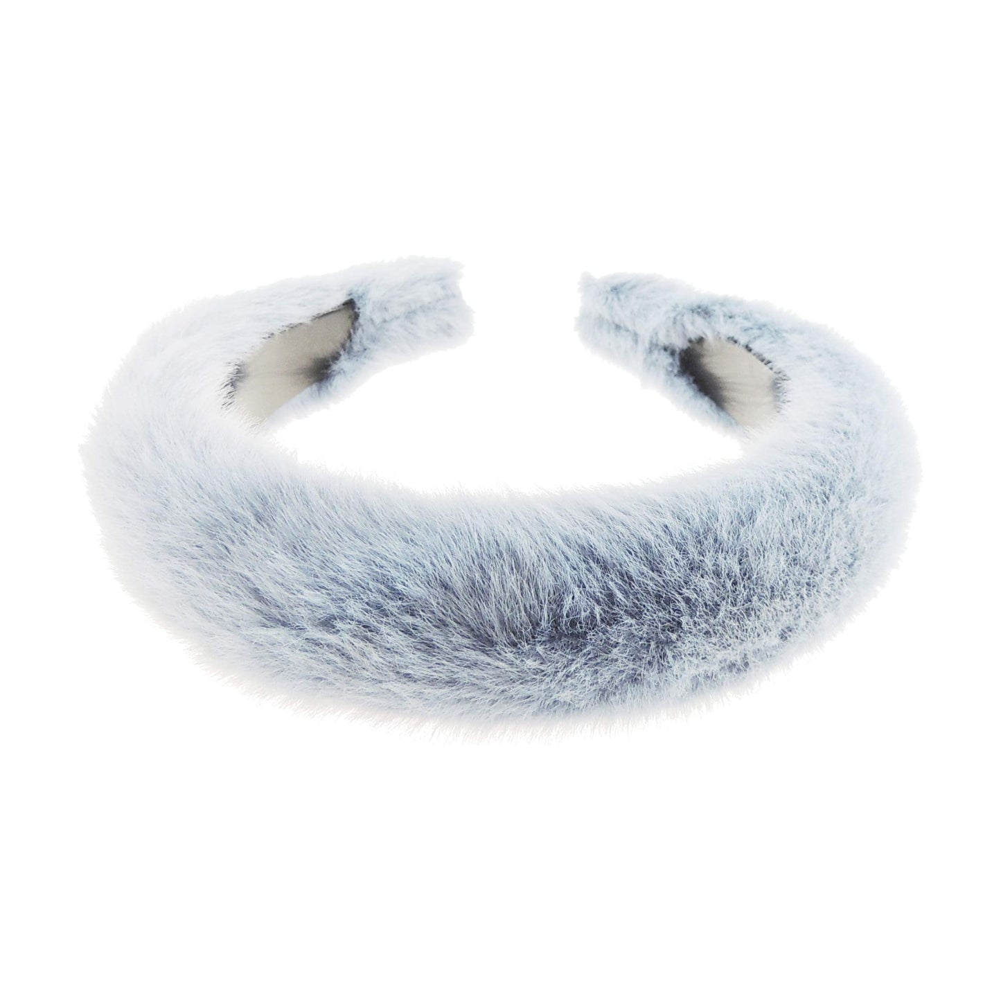 Women Soft Winter Faux Fur Padded High Sponge Formal Plaid Thick Wide Fabric Headband Alice Band Hair Accessory Hairband Christmas Birthday Wedding Guest Bridesmaid Prom Dance Holiday