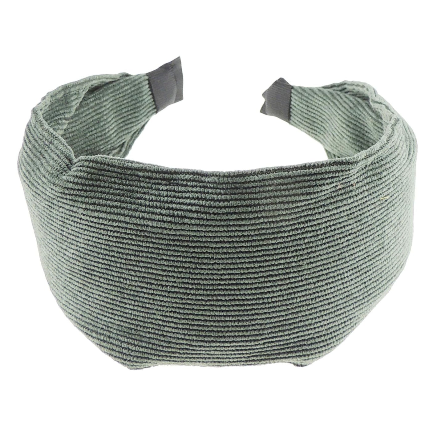 Womens Girls Very Wide 6.5cm Winter Evening Corduroy Velvet Soft Fabric Headband Alice Band Hair Band Accessories Wedding Bridal Party Christmas Birthday (Moss Green)