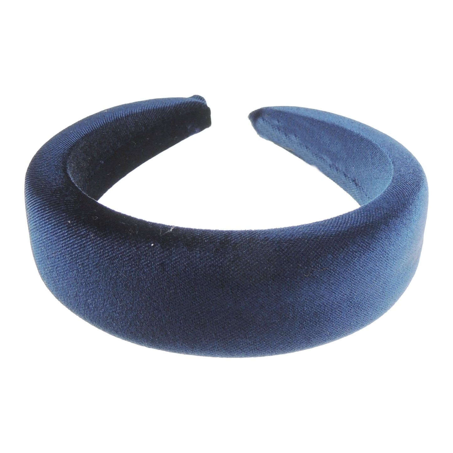 Ladies Girls Velvet Wide Padded Covered Headband Alice Band (Pale Orange)