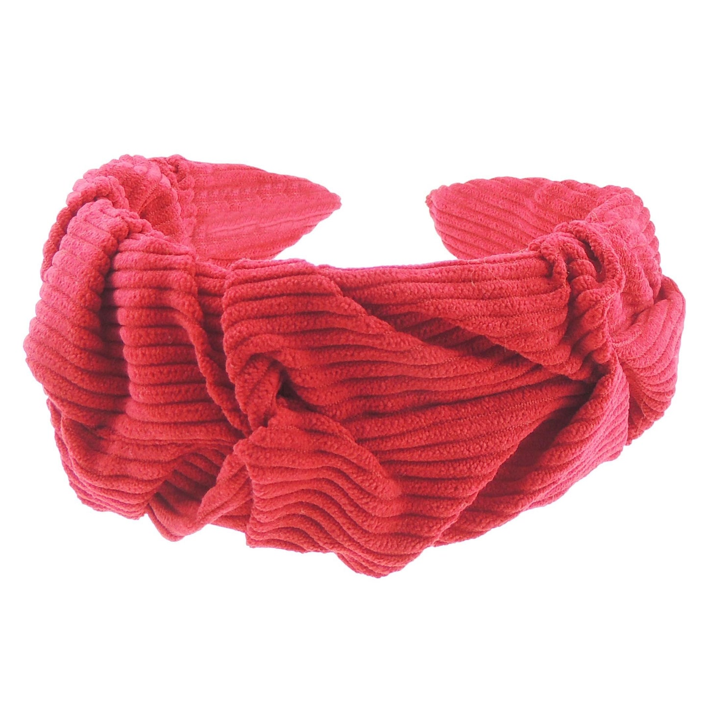 Womens Girls Wide Gathered Rouched Winter Evening Corduroy Velvet Soft Fabric Headband Alice Band Hair Band Accessories Wedding Bridal Party Christmas Birthday (Rust)