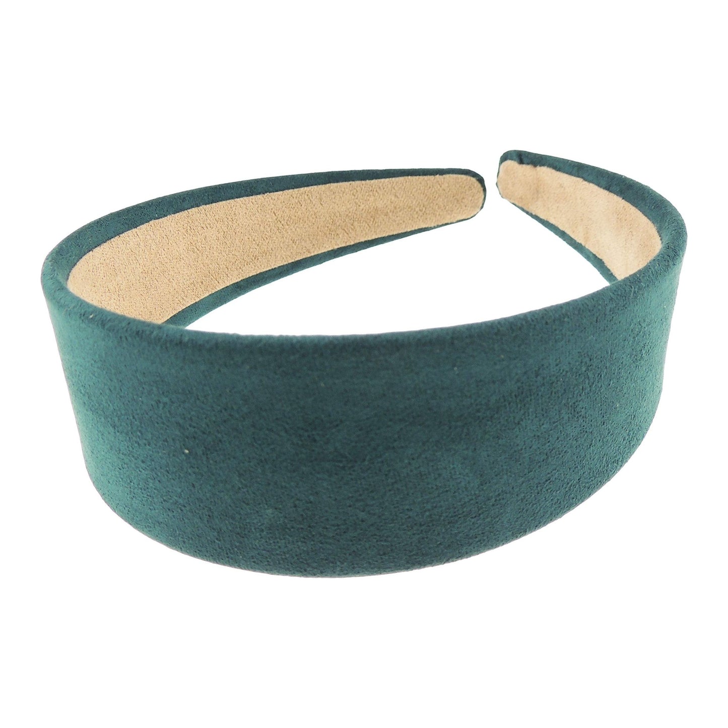 Womens Girls Occasion School Prom Dance Recital Wedding Bridal Party Birthday Christmas Evening Wide Suede Look WInter Hair Hairband Accessories Headband Alice Band (Teal)