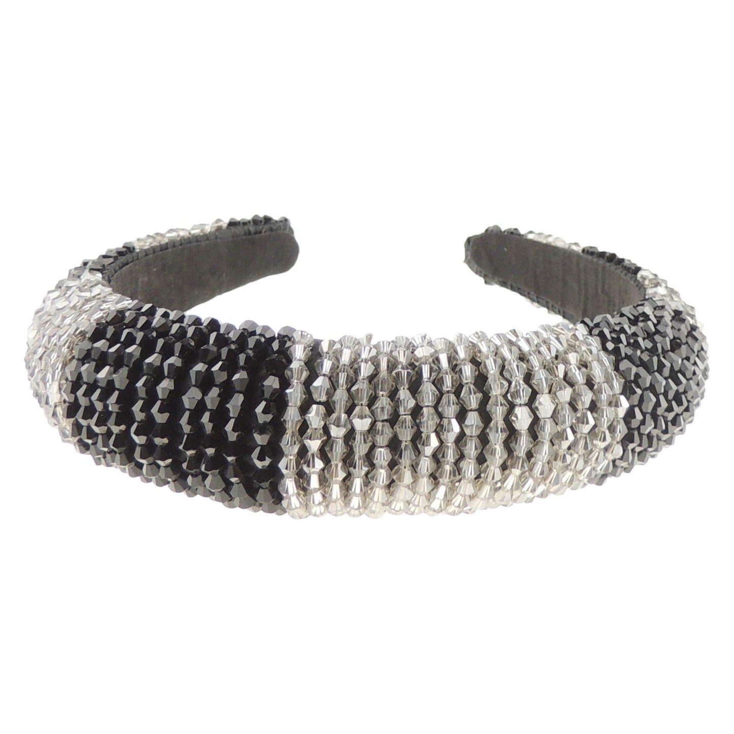 Womens Occasion Wedding Bridal Evening Embellished Crystal Beaded Jewelled Bump Formal Party Padded Sparkly Hair Headband Alice Band