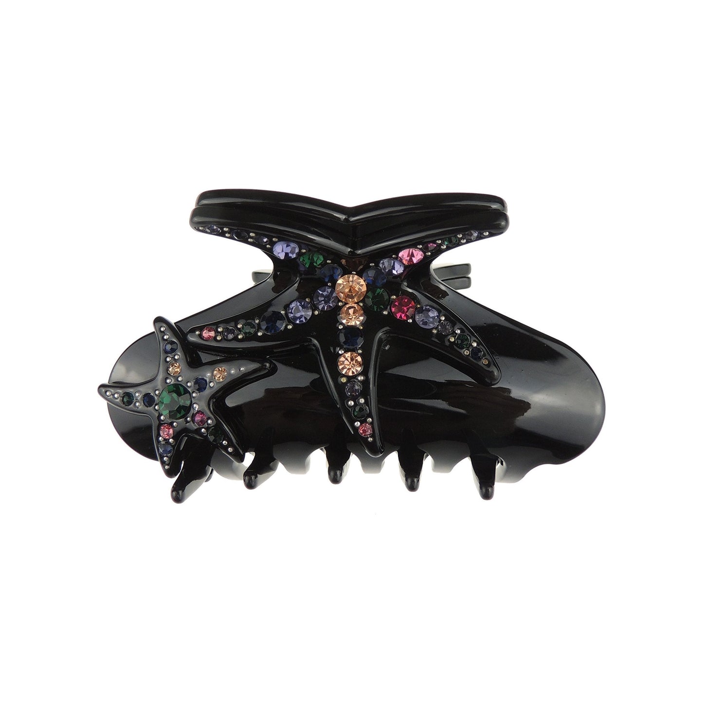 Sparkly Women Girls Crystal Diamante Rhinestone Gems Bridal Wedding Formal Occasion Headpiece Party Styling Hair Accessories Butterfly Claw Jaw Clip Octopus Clamp 9cm Starfish Purple