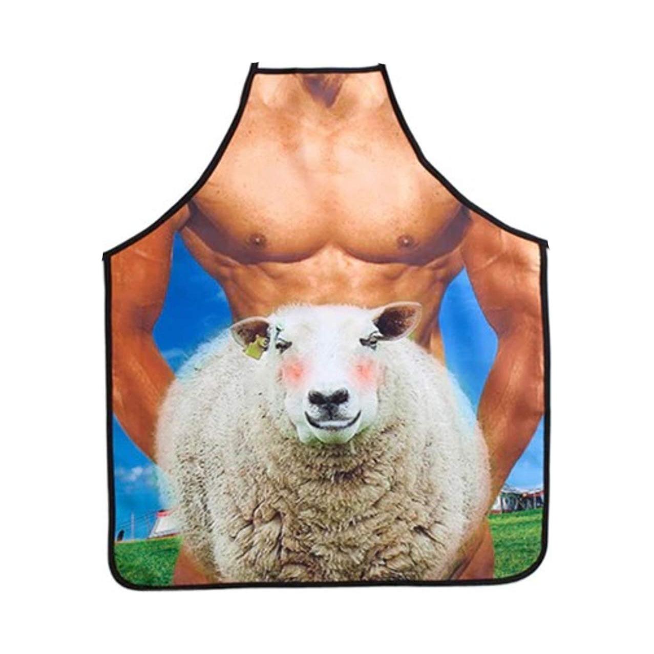Glamour Girlz Mens Womens Chef Kitchen Cooking Baking BBQ Rude Joke Naughty Funny Novelty Stag Do Party Pinny Pinafore Apron Birthday Christmas Sheep