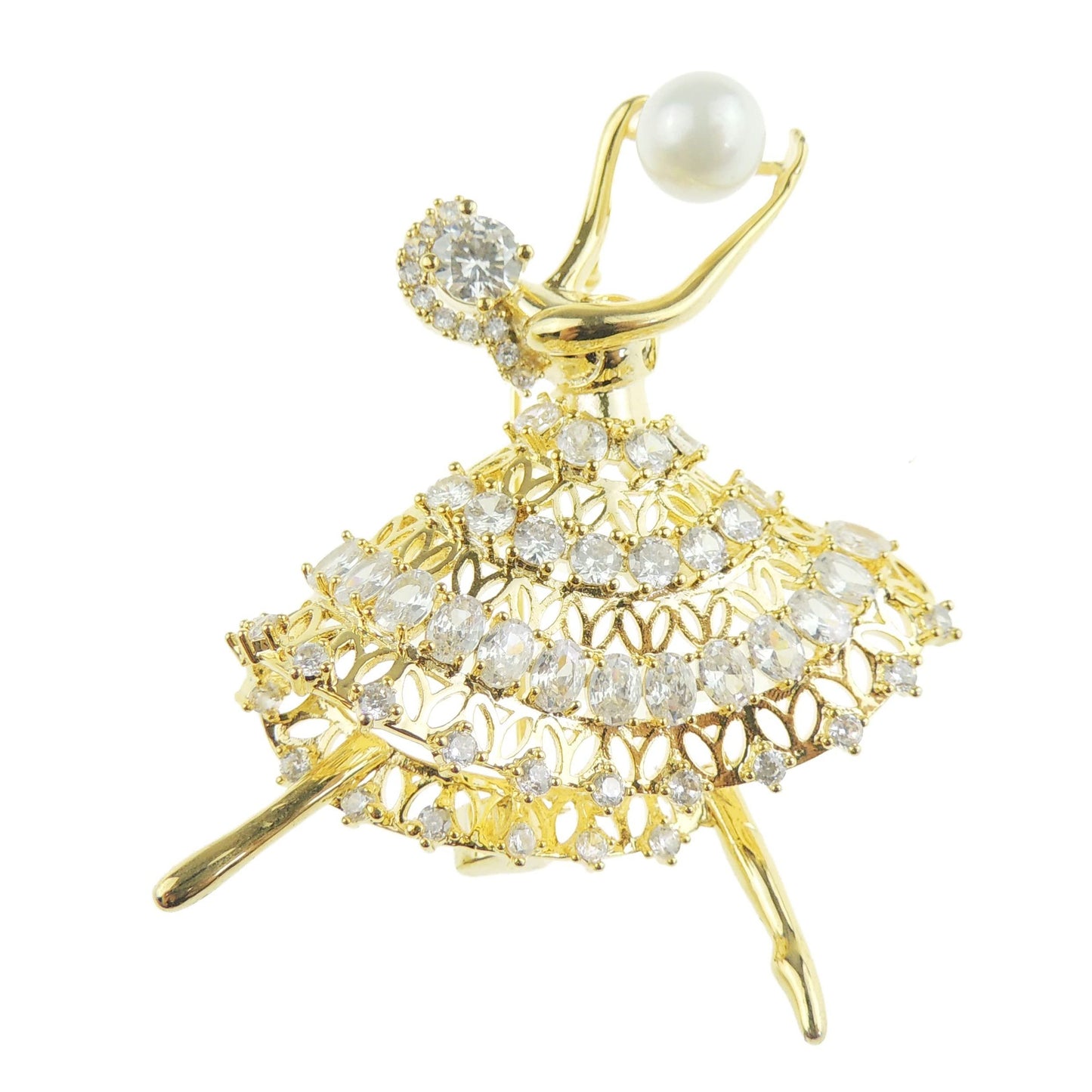 Sparkly Bridal Wedding Christmas Birthday Gift Coat Scarf Coat Jacket Shawl Diamante Rhinestone Crystal Brooch Badge Breastpin Corsage Pin Ballerina Dancer Butterfly Fairy Angel Wings Faux Pearl