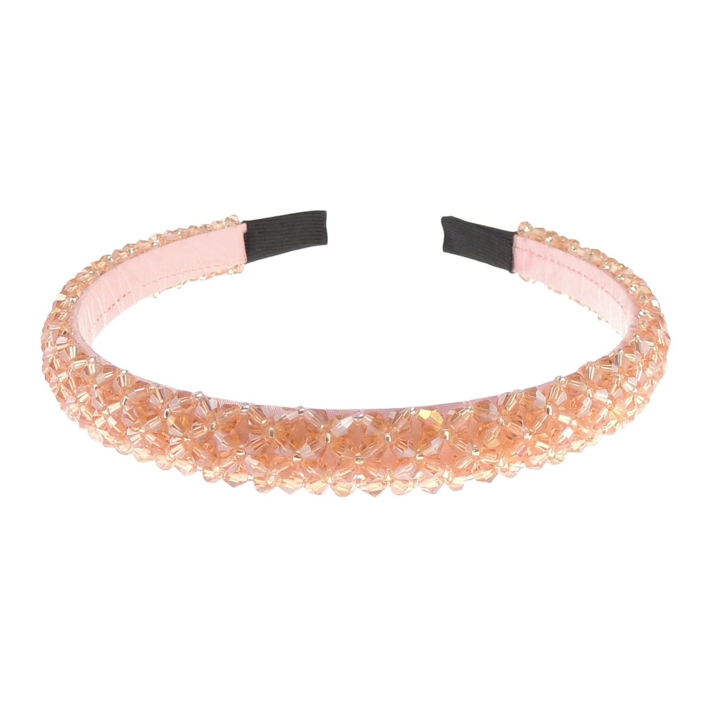 Rhinestone Jeweled Crystal Diamante Embellished Womens Girls Bridal Wedding Formal Occasion Birthday Christmas Prom Party Alice Band Headband Hairband Hair Accessory (Silver)