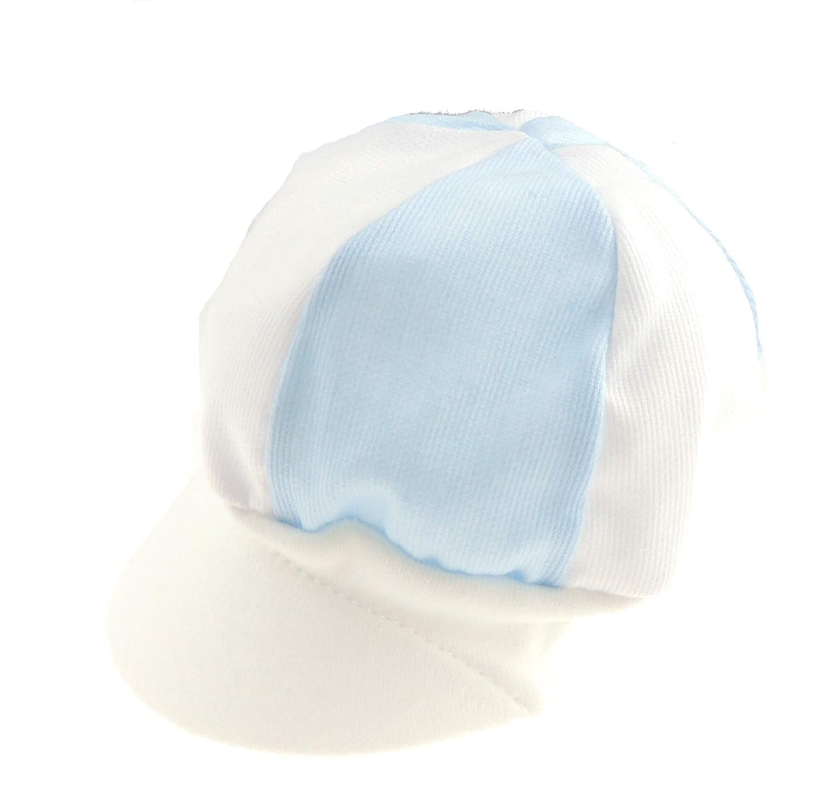 Baker Style Baby Boys Kids Infant Babies Childrens Toddler Newborn Cotton Peak Beanie Bucket Summer Beach Sunhat Sun Protection Snapback Peak Baseball Hat Cap Pinstripe (3-6 Months Medium, White Blue)