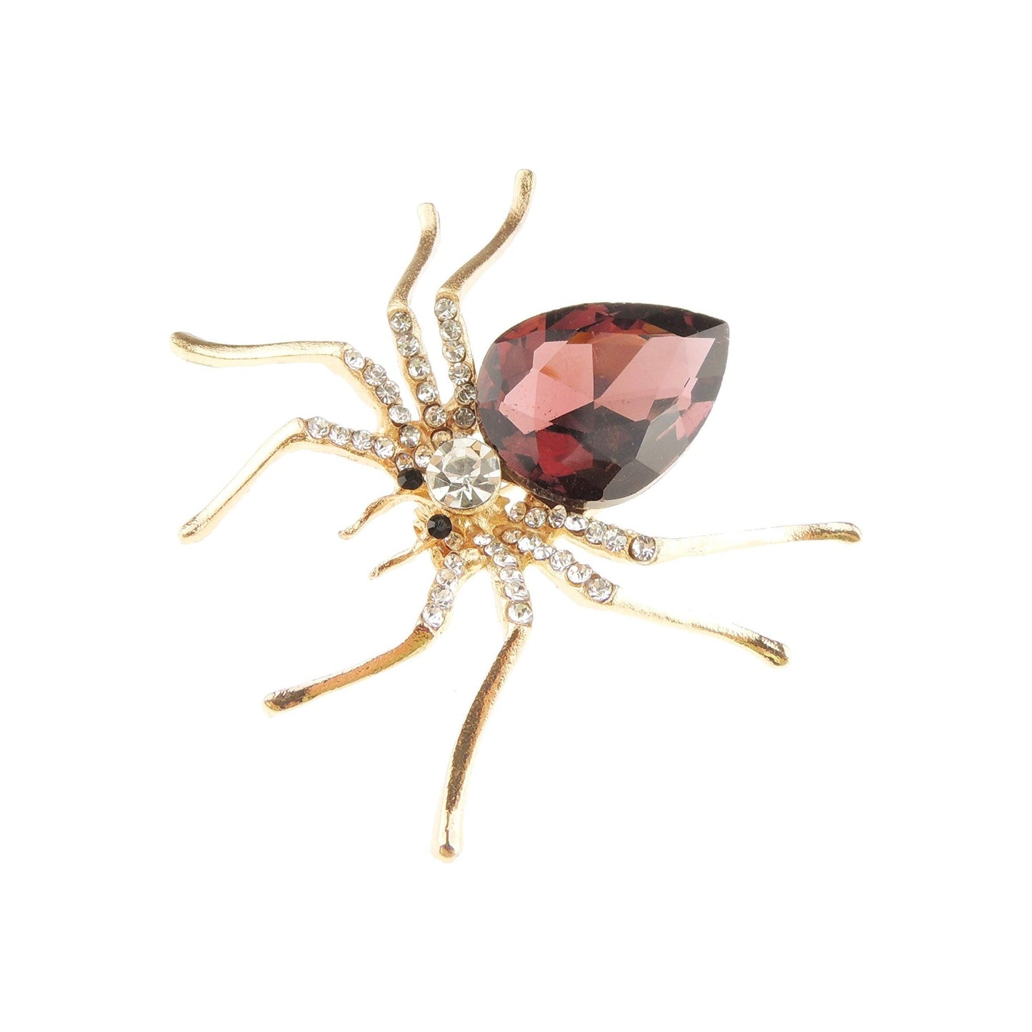 Sparkly Womens Christmas Party Birthday Gift Saree Scarf Diamante Rhinestone Crystal Fancy Dress Bling Brooch Badge Breastpin Corsage Pin Halloween Animal Insect Spider Boxed