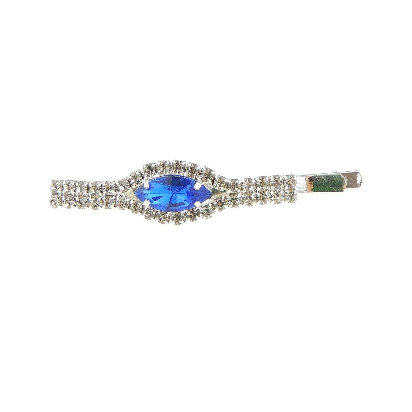 Ladies Extra Sparkly Small 5.5cm Crystal Diamante Hair Grip (Royal Blue)