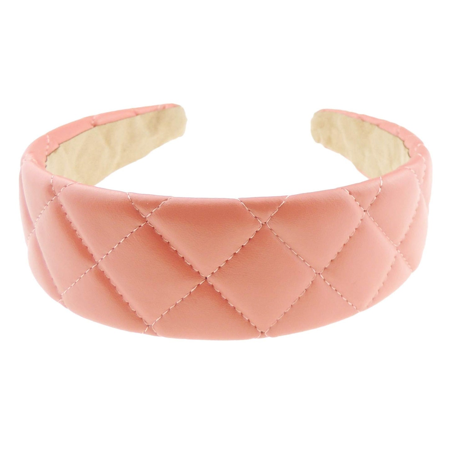 Womens Wide Thick Leather Look Quilted Christmas Birthday Occasion Turban Boho Wedding Bridesmaid Party Headpiece Accessories Hairband Head Hair Headband Alice Band