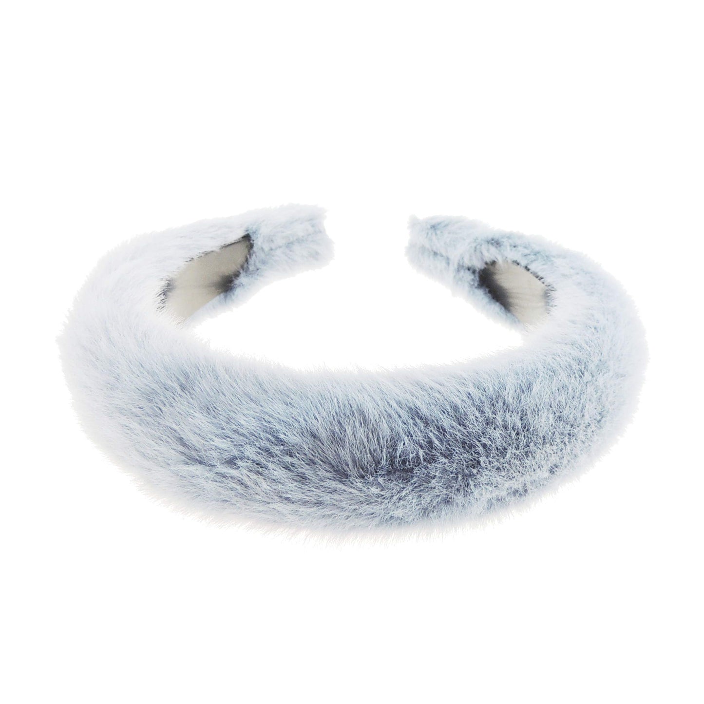 Women Soft Winter Faux Fur Padded High Sponge Formal Plaid Thick Wide Fabric Headband Alice Band Hair Accessory Hairband Christmas Birthday Wedding Guest Bridesmaid Prom Dance Holiday