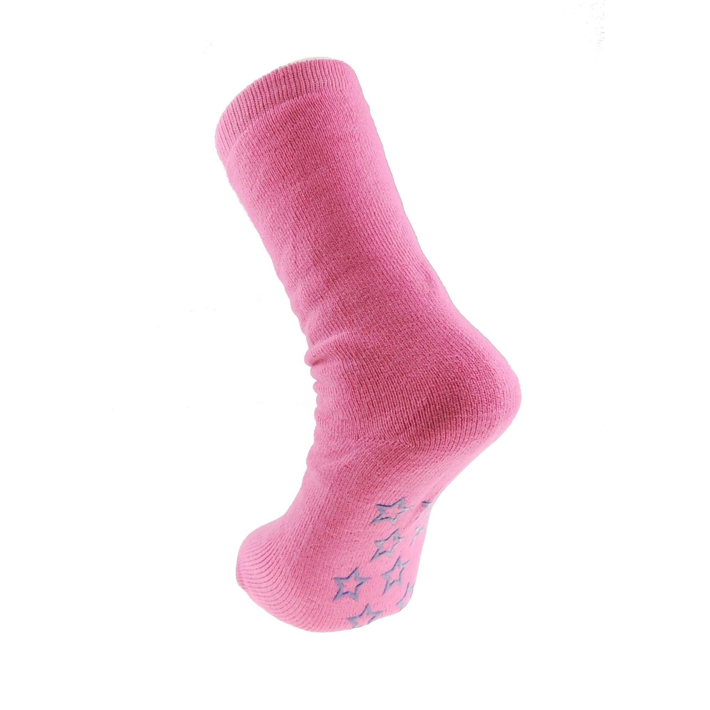 Glamour Girlz Womens Girls Feather Thick Thermal Soft Warm Winter Cosy Christmas Sleep Bed House Home Slipper Gripper Socks Pastel Gift Idea For Her 4-7 UK (Baby Pink)