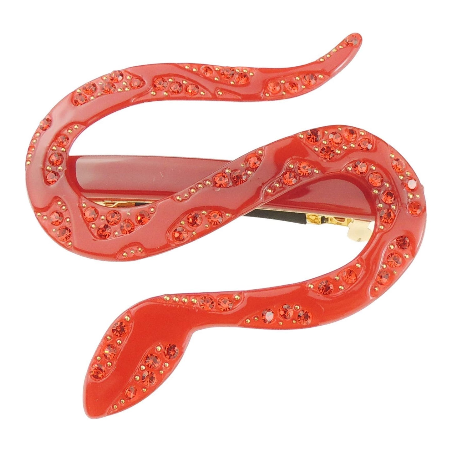 Womens Girls Crystal Rhinestone Diamante Wedding Birthday Party Evening Ponytail Fine Medium Hair Accessories Occasion Barrette Hairpin Grip French Spring Clip Small Gothic Snake Reptile