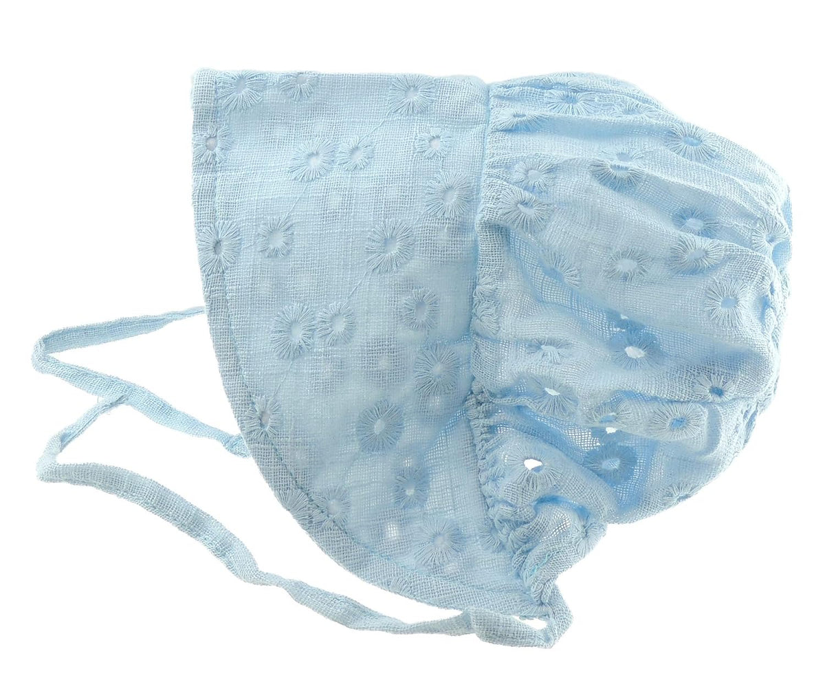 Vinatge Look Baby Girls Boys Kids Infant Newborn Toddler Cotton Broderie Anglais Baptism Christening Occasion Bonnet Beanie Summer Beach Cap Sunhat Sun Protection Hat Cap 0 3 6 9 12 Months