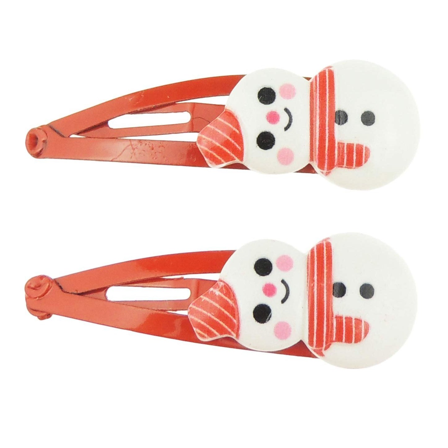 Girls Womens Toddler Baby Kids Christmas Snowman Santa School Clips Barrettes Bobbles Accessories Hair Sectioning Fine Thick Grips Slides Grips Clips Sleepies Snap Bendies SET of 2