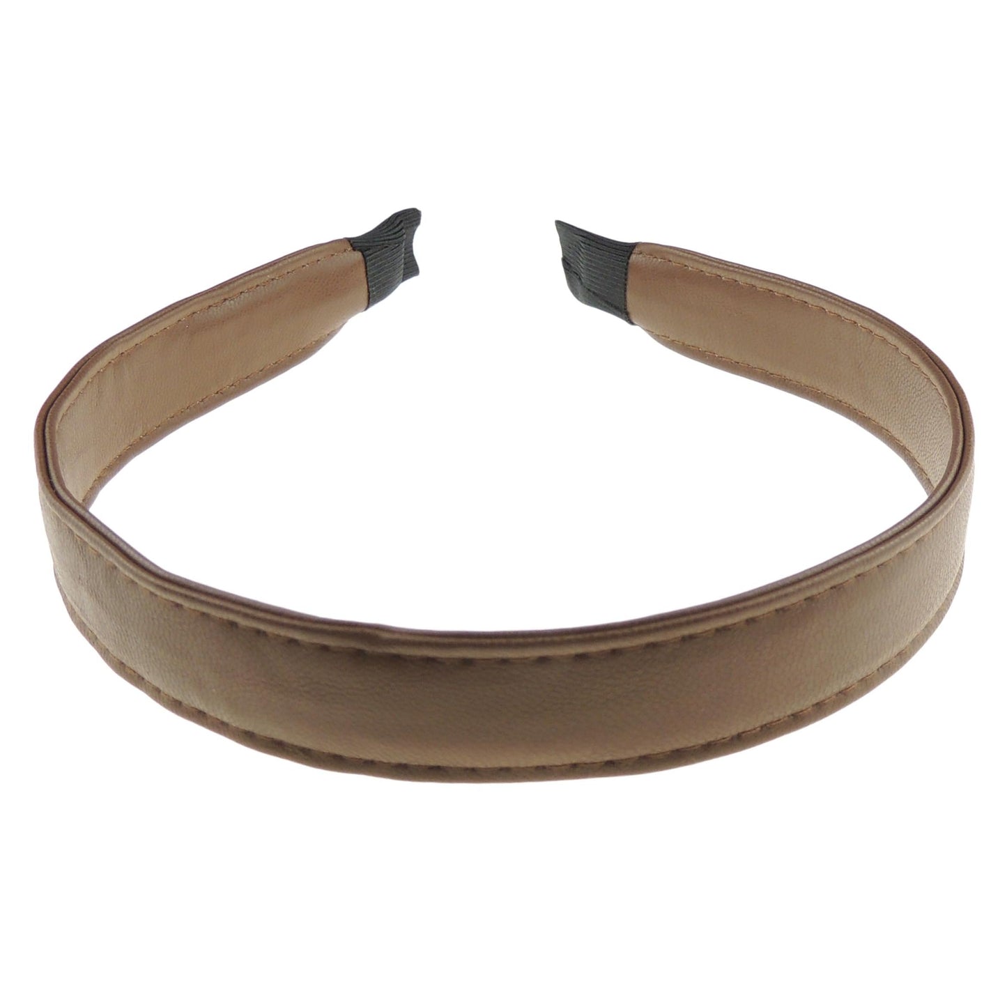 Womens Leather Look Vegan 2cm Stitched Edge Headband Winter Evening Wedding Party Birthday Bridal Christmas Birthday Bridesmaid Alice Band Hair Accessories Hairband