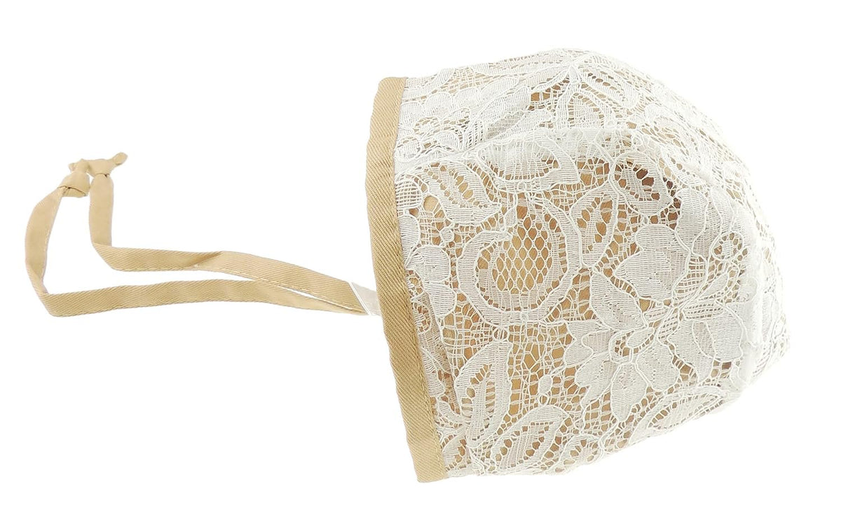 Vinatge Look Baby Girls Kids Infants Childrens Newborn Christening Baptism Embroidered Lace Floral Flower Bonnet Beanie Bucket Summer Occasion Sun Protection Hat 3 6 9 12 Months 1 2 3 4 5 Year OIds