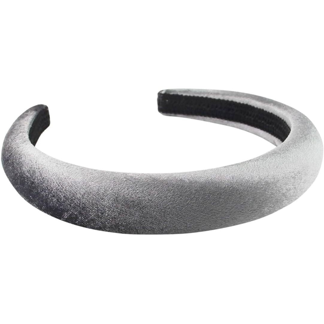 Womens Luxury Bump Padded Puffy Velvet Headband Winter Evening Wedding Party Birthday Bridal Christmas Birthday Bridesmaid Alice Band Hair Accessories Hairband, Gift Idea