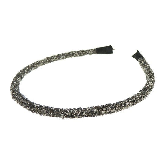 Sparkly Girls Crystal Encrusted Rhinestone Narrow Thin .5cm Wedding Formal Occasion Bridesmaid Christmas Birthday Pageant Evening Bridal Party Formal Alice Band Headwear Hairband Headband