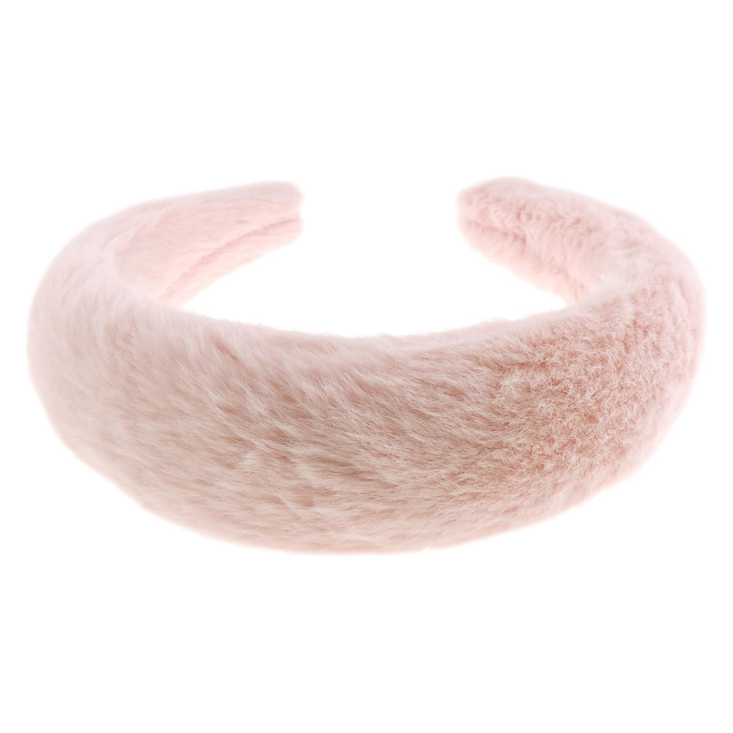 Womens Faux Fur Puffy Occasion Wedding Bridal Party Birthday Christmas Evening Wide 4cm Thick High Bump Padded Hair Hairband Accessories Headband Alice Band