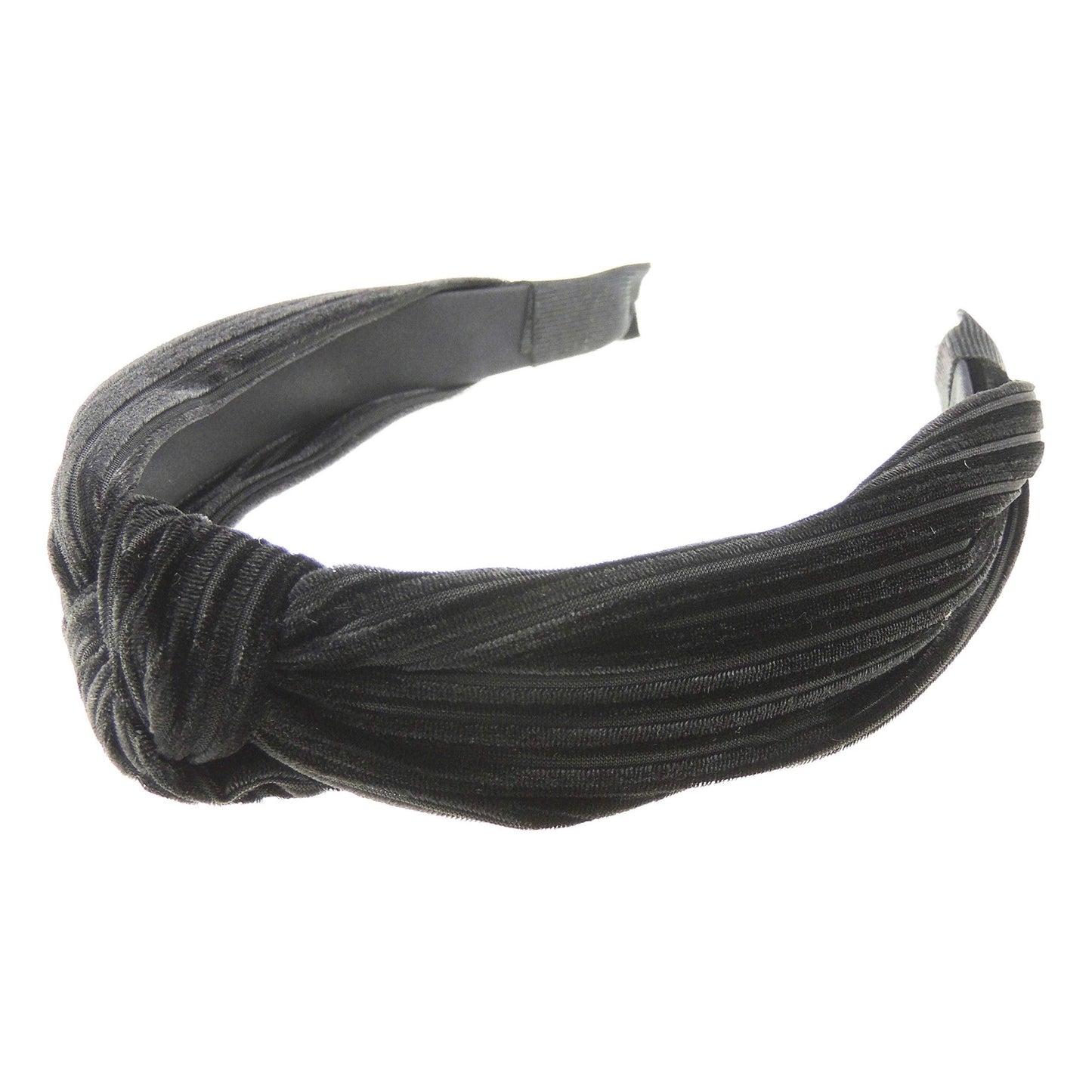 Velvet Evening Top Knot Knotted Twist Twisted Turban Formal Boho Vintage Headband Alice Band Women Hair Accessories Hairband Christmas Birthday Wedding Bridesmaid Party Pin Stripe