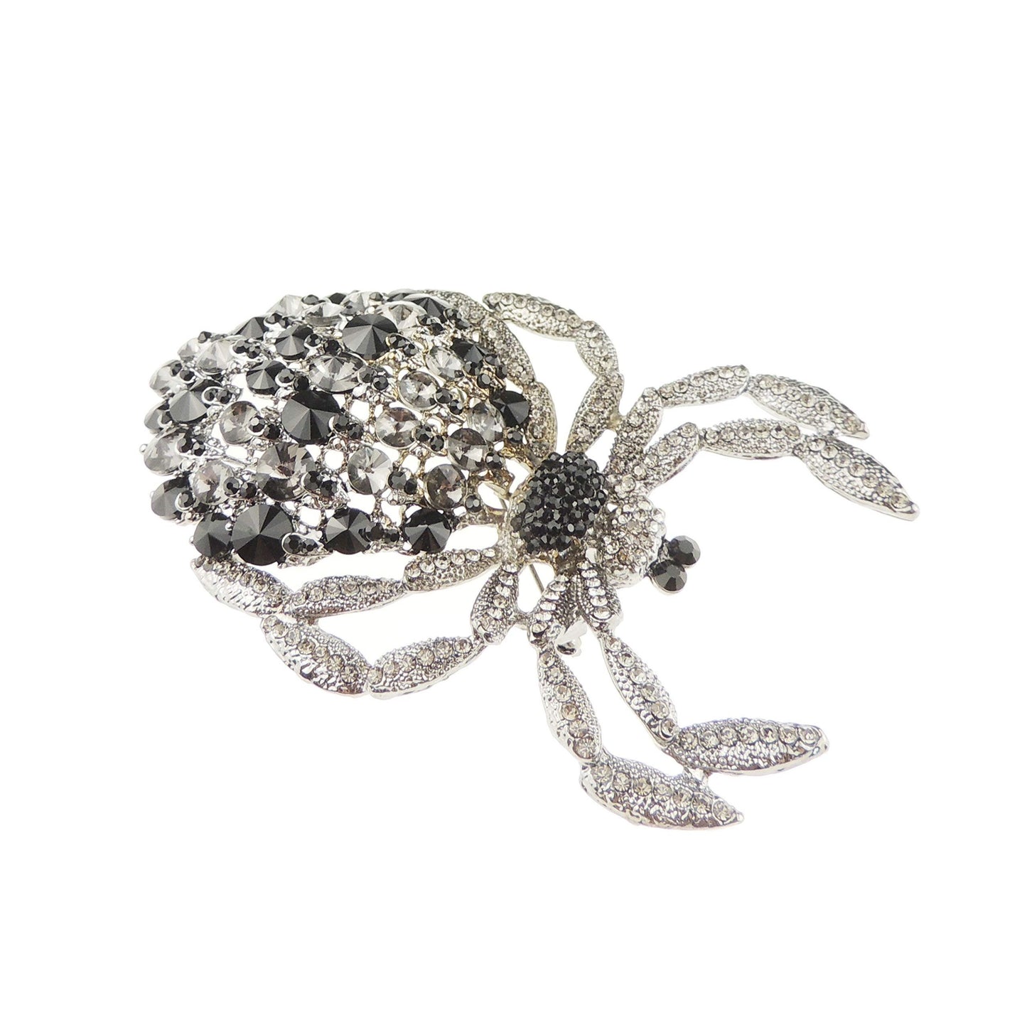 Sparkly Womens Bridal Wedding Christmas Party Birthday Gift Saree Scarf Mother Bride Groom Diamante Crystal LARGE Statement Brooch Badge Breastpin Corsage Pin Halloween Animal Insect Spider