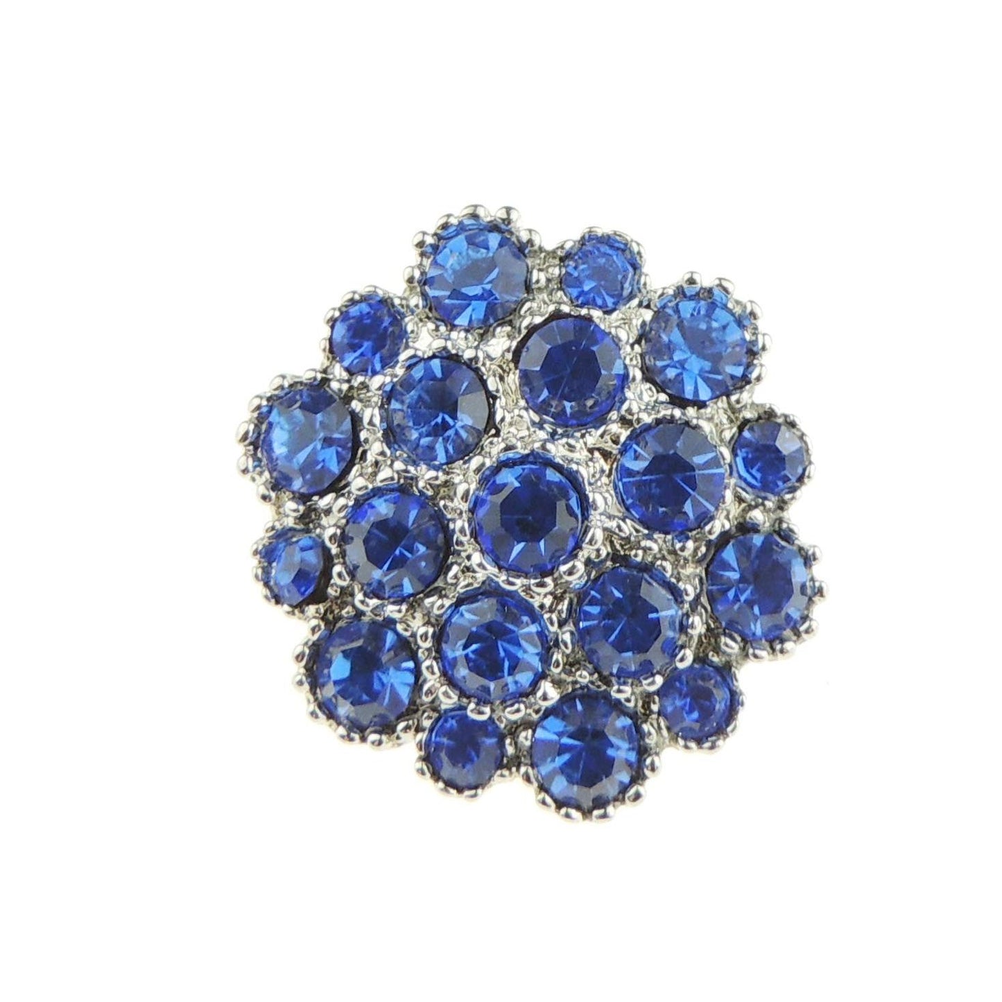 Extra Sparkly Womens Bridal Wedding Dress Christmas Birthday Scarf Lapel Marquis Diamante Diamante Gift Crystal Rhinestone Brooch Badge Corsage Pin SMALL Round Circle Flower Boxed