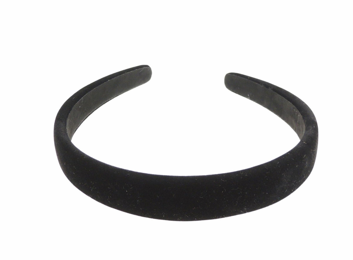 Womens 2cm Velour Flat Occasion Wedding Bridal Party Birthday Christmas Evening Thick Velvet Hair Accessories Headband Alice Band