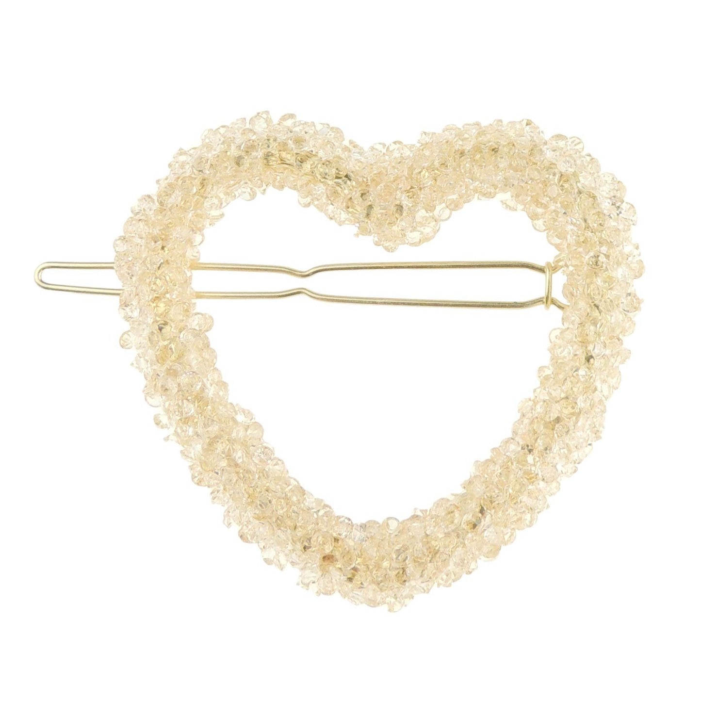 Womens Girls Sparkly Rhinestone Jeweled Crystal Diamante Party Birthday Christmas Bridal Wedding Accessories Slides Hairpin Hair Clips Grips Bobby Pins Heart