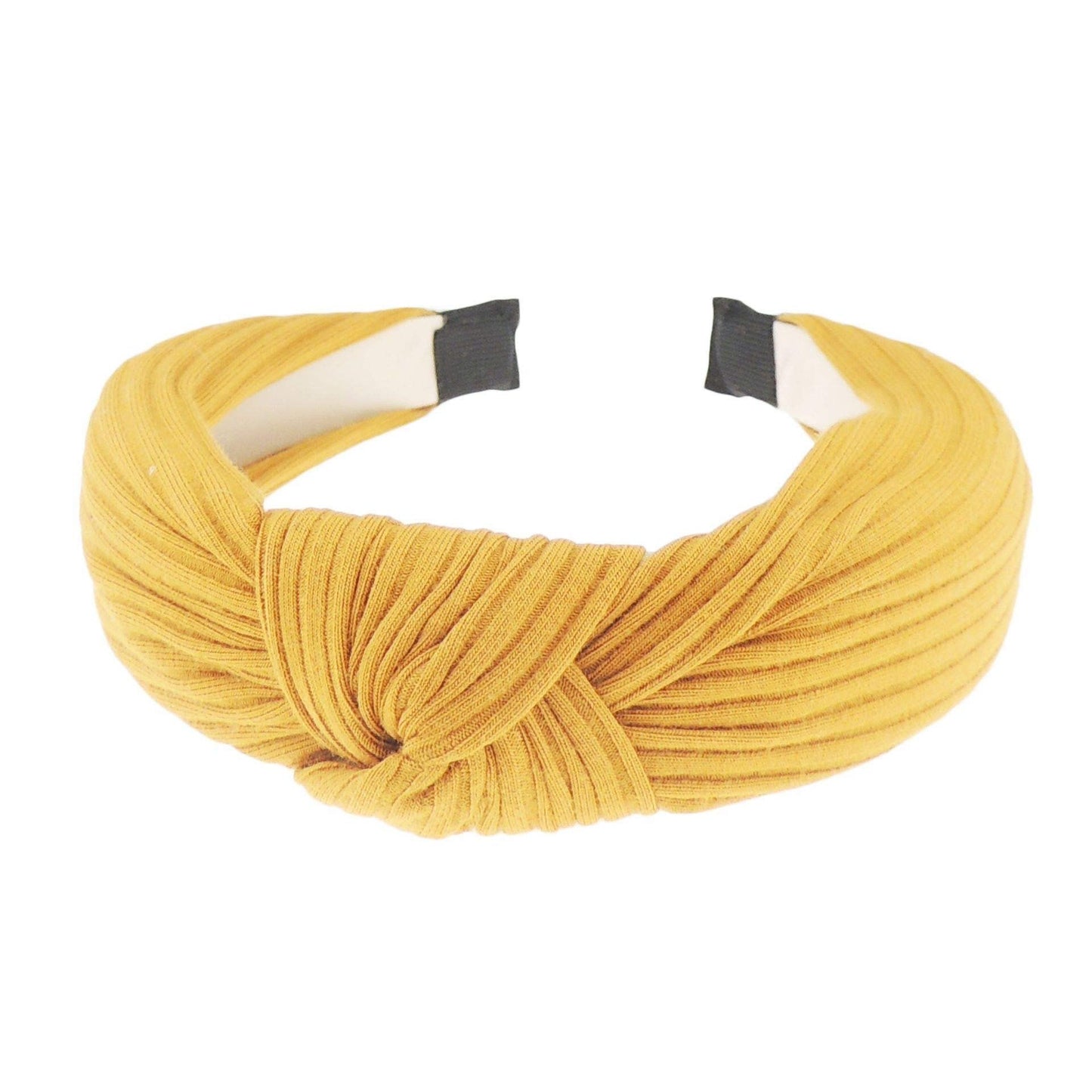 Glamour Girlz Ladies Girls Soft Ribbed Jersey Top Knot Headband Alice Band Grey