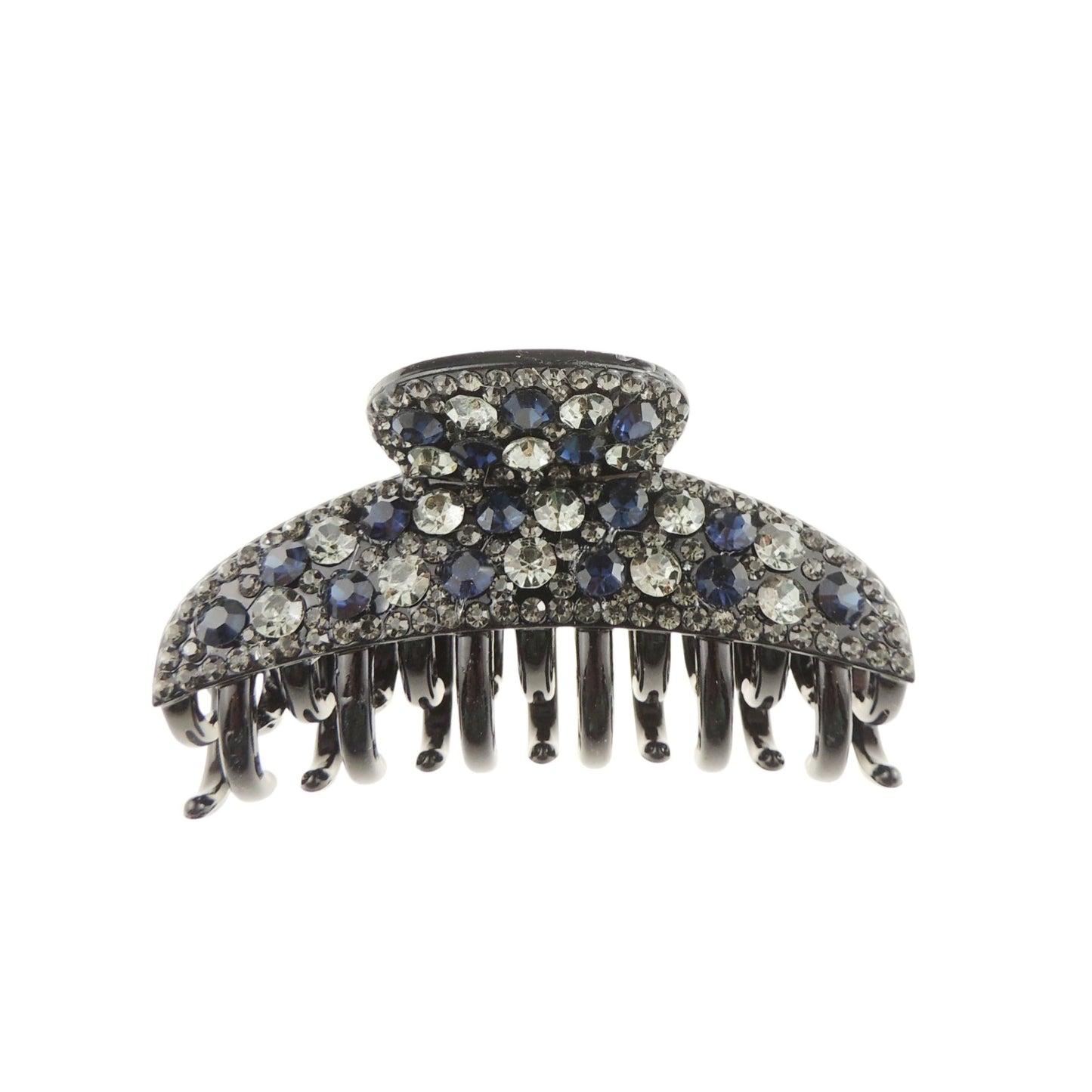 Sparkly Women Girls Jeweled Crystal Diamante Rhinestone Gems Wave Jaw Clip Octopus Clamp Grip Bridal Wedding Party Styling Fine Thin Hair Accessories Butterfly Claw Black