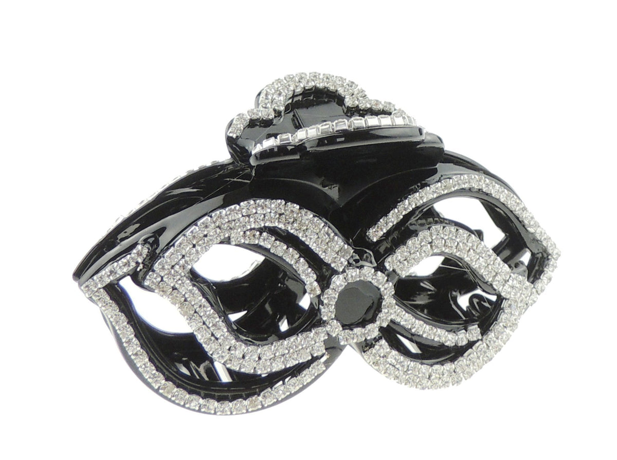 Extra Sparkly Diamante Crystal Evening Ladies 9.5cm Hair Claw Clamp Bowtie