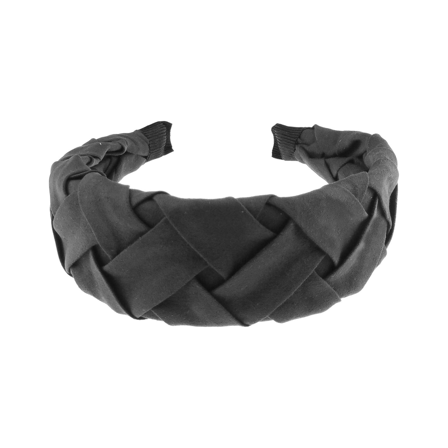 Womens Girls Suede Fabric Look Plaited Braided Block Colour Winter Work Everyday Wedding Birthday Christmas Bridal Party Headband Hair Accessories Styling Turban Retro 60s Alice Band Head Hairband