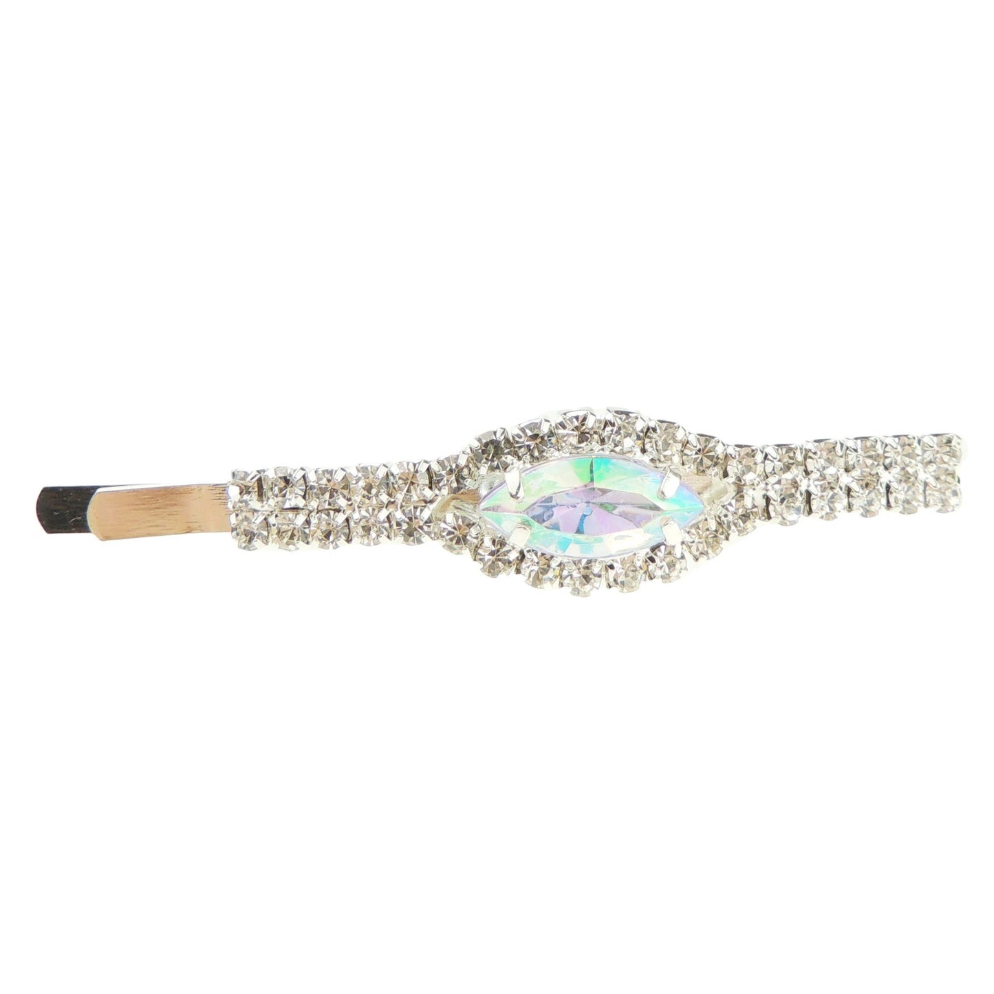 Ladies Extra Sparkly Small 5.5cm Crystal Diamante Hair Grip (Royal Blue)