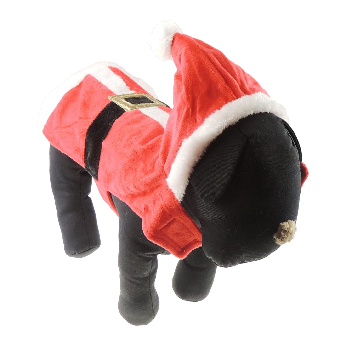 Cute Festive Red Funny Santa Claus Father Christmas Party Boy Girl SMALL DOG BREED ONLY Puppy Kitten Cat Warm Winter Fleece Costume Clothes Jumper Dress Skirt Coat Walking Hoodie Outfit