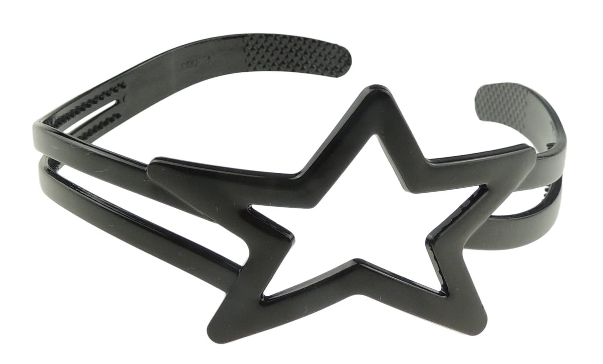 GIRLS SMALL HEAD LADIES School Uniform Work Gym Yoga Birthday Party Hair Accessories Plain Plastic Wide Stencil Short Long Hair Headband Alice Band Hairband Shooting Star Black