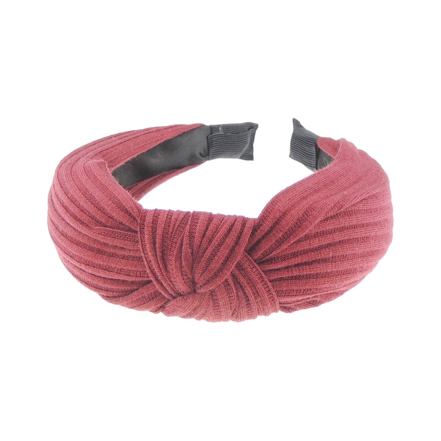 Glamour Girlz Ladies Girls Soft Ribbed Jersey Top Knot Headband Alice Band Grey