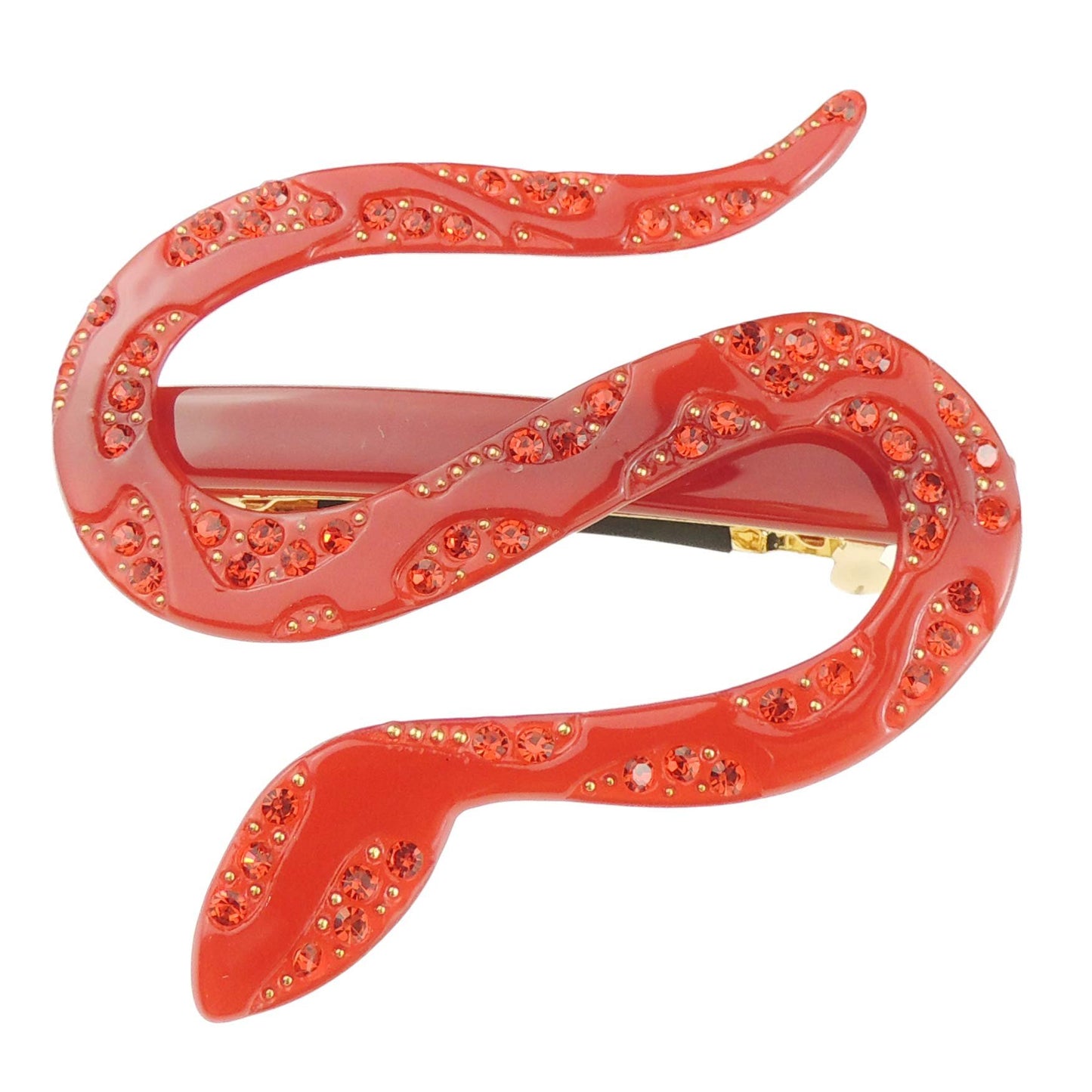 Womens Girls Crystal Rhinestone Diamante Wedding Birthday Party Evening Ponytail Fine Medium Hair Accessories Occasion Barrette Hairpin Grip French Spring Clip Small Gothic Snake Reptile